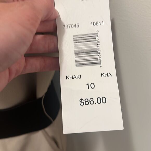 Signature by Robbie Bee Khaki Belted Cap Sleeve Dress with POCKETS size 10 NWT - Picture 6 of 11